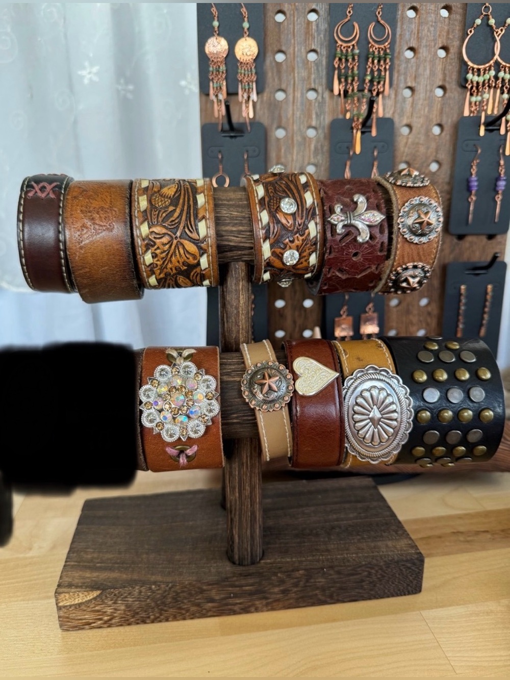 Upcycled Leather Cuff Bracelet